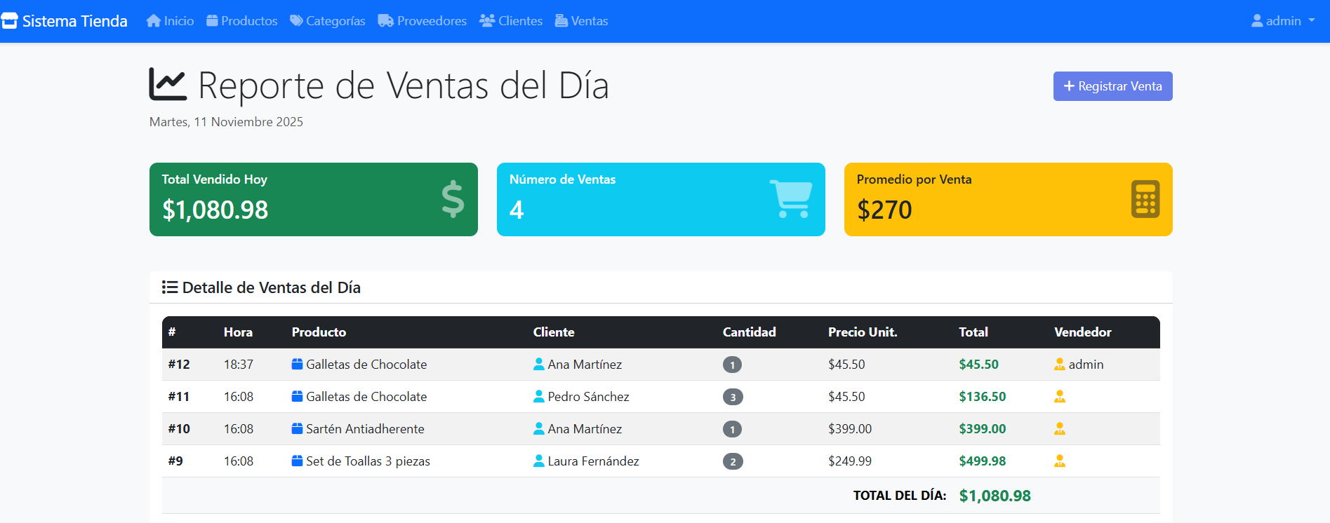 Módulo de Ventas - Referencia